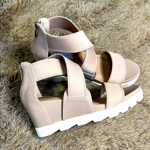 Steven By Steve Madden Strapped Wedge Sandals - Picture 10 of 11